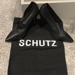 SCHUTZ Black Pointed Toe Pumps